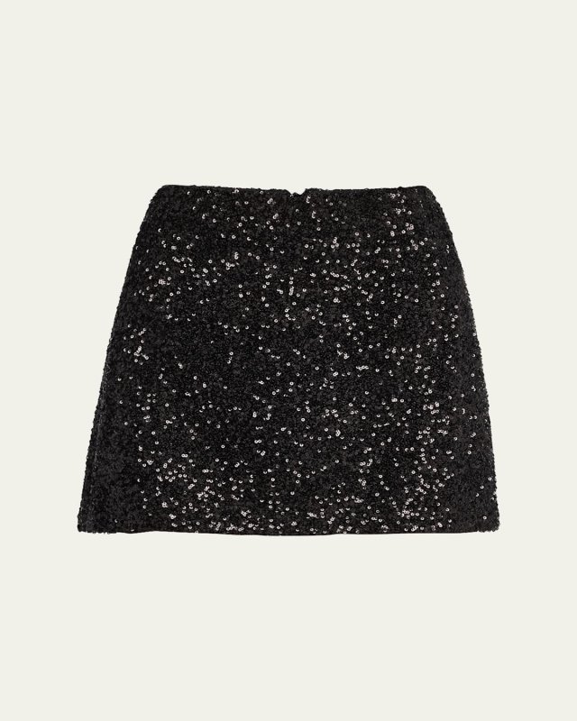 Sequined Mini Skirt